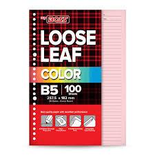 

Gramedia Batam - Big Boss Loose Leaf B5 100 Pink Garis