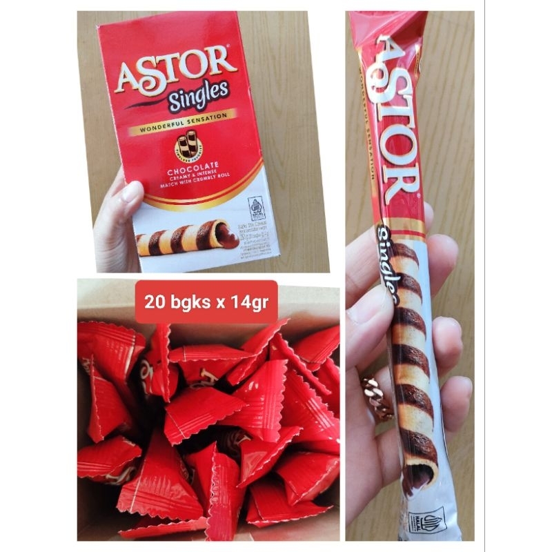 

ASTOR SINGLES ISI 20 X 14 GR ASLI LEBIH RENYAH DAN TERASA COKELATNYA SNACKS TERLARIS