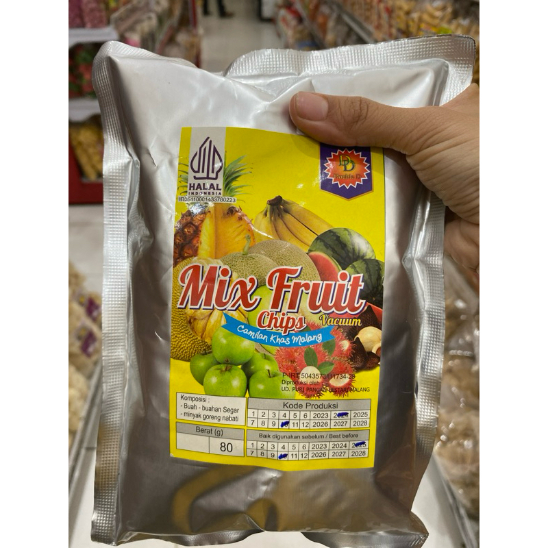 

Keripik Buah Mix Fruit Berat 80 Gram