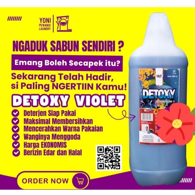 Detoxy Violet aroma Lavender by YPL, Kemasan 5 Liter