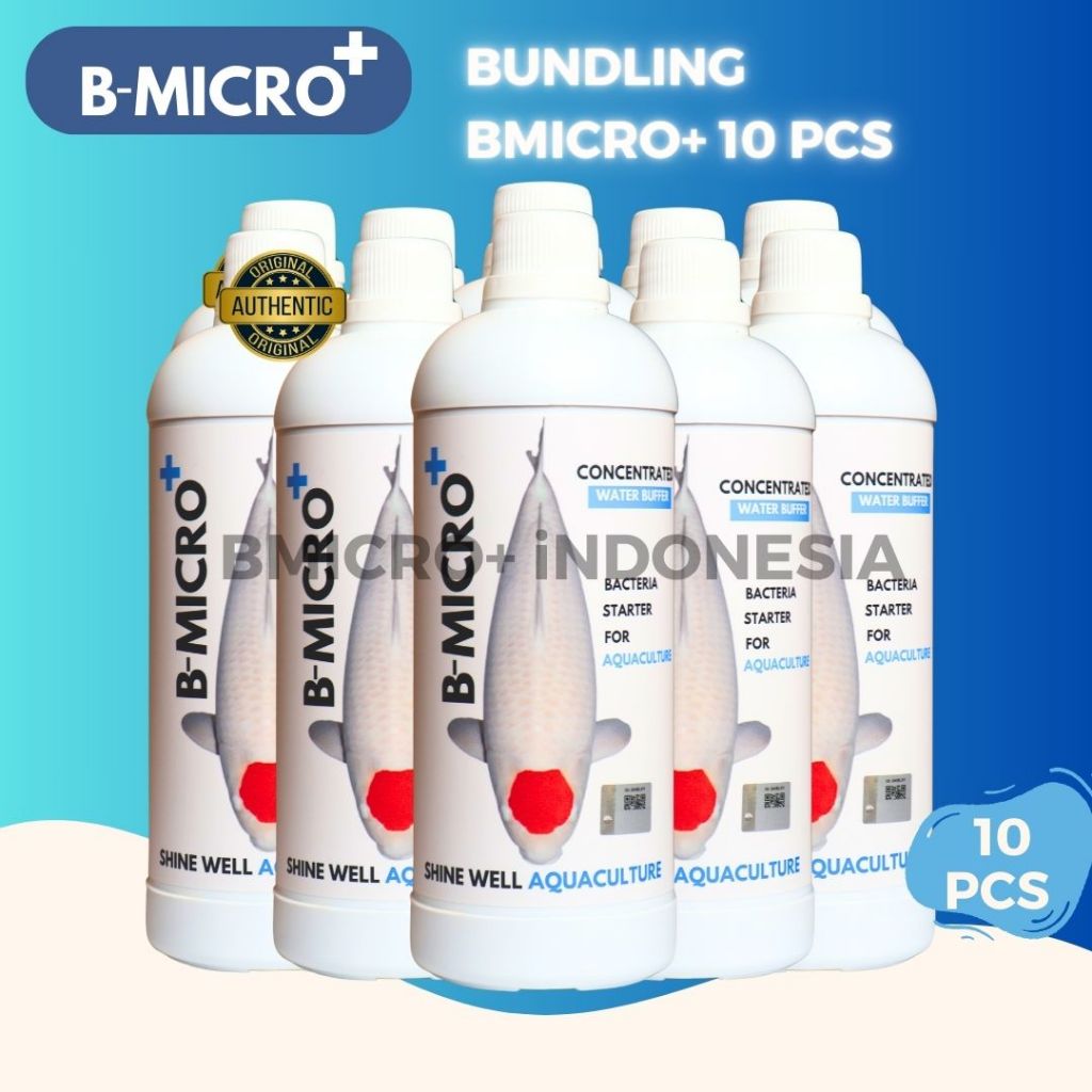 BMICRO+ Bakteri Starter Untuk Koi Bundling 10 Pcs, Penjernih Air dan Pengurai Amonia Pada Kolam Ikan