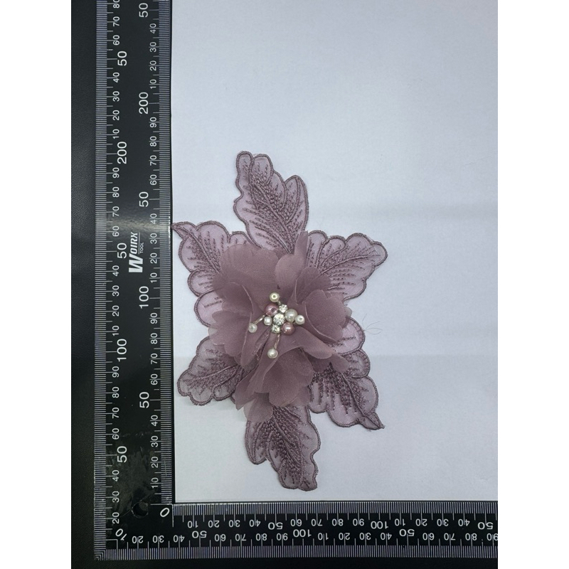 bunga timbul bordir organza 1