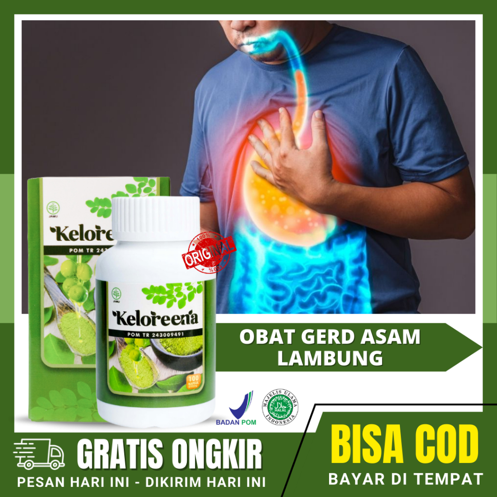 Obat Gerd Asam Lambung, Maag Gerd, Nyeri Lambung, Tukak Lambung, Asam Lambung, Maag,- KELOREENA