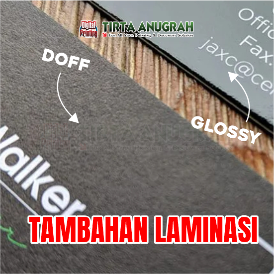 

TIRTA ANUGRAH - TAMBAHAN LAMINASI DOFF/GLOSSY
