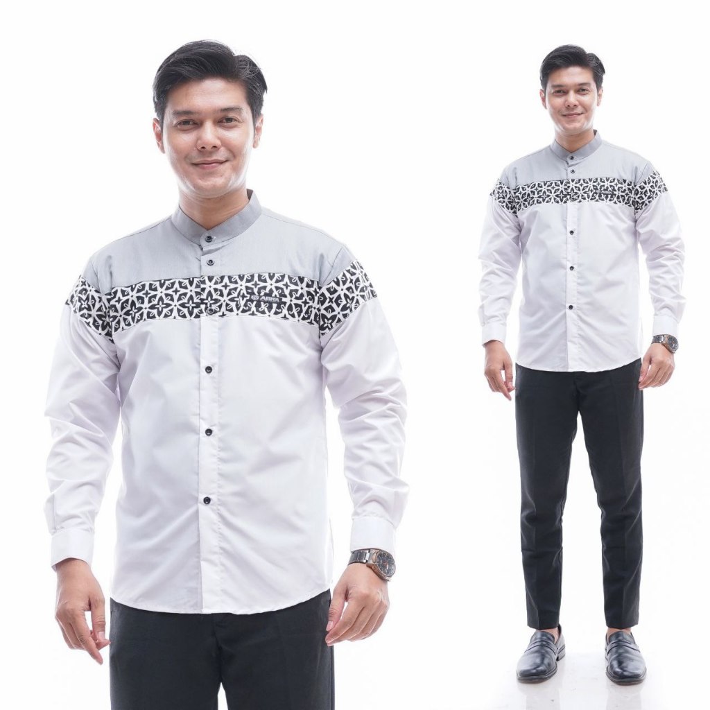 Abha - Baju koko pria lengan panjang - Baju Muslim Dewasa - Motif Yudistira