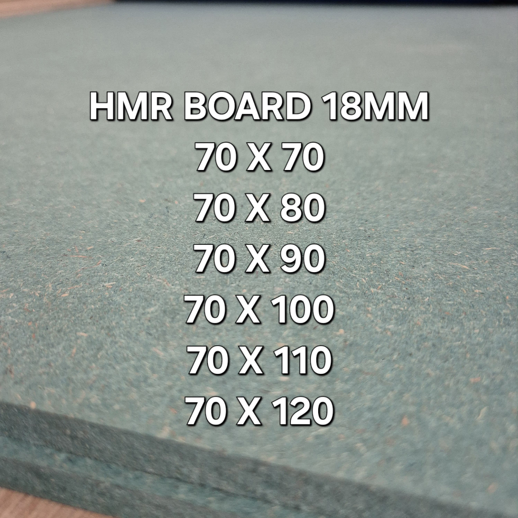 Papan MDF / HMR BOARD custom warna hijau 18mm lebar 70 cm