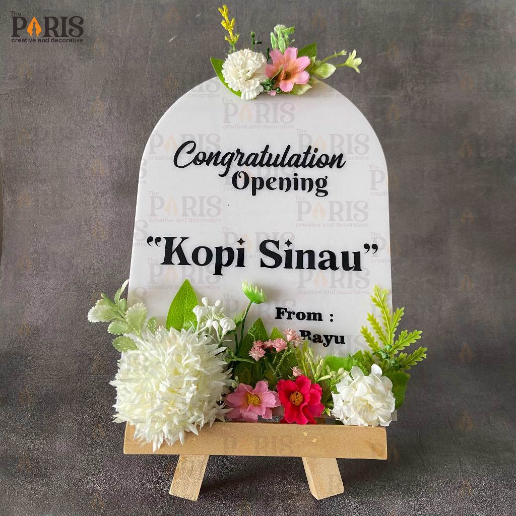 PAPAN BUNGA AKRILIK MINI – UCAPAN MANIS DALAM VERSI MINI & ELEGAN