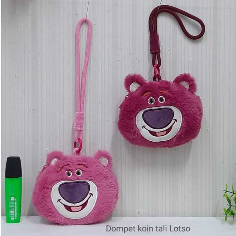 dompet koin boneka/dompet bulu halus/dompet lotso/dompet kuromi