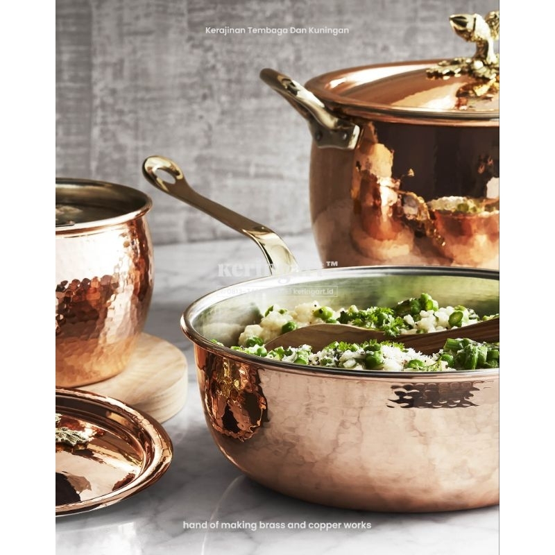 chafing dish - pemanas makanan - penghangat makan bahan tembaga dan kuningan