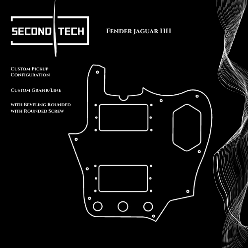 pickguard Fender Jaguar 3ply humbucker custom akrilik mirror