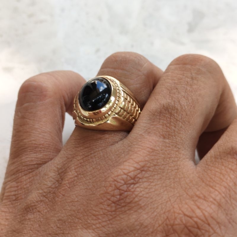 CINCIN PRIA BATU ONIK KECIL/YAMAN RING GOLD PERUNGGU