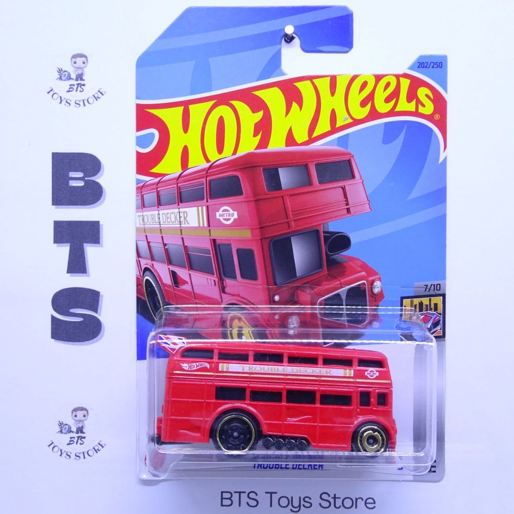 Hot Wheels Trouble Decker Merah London Bus