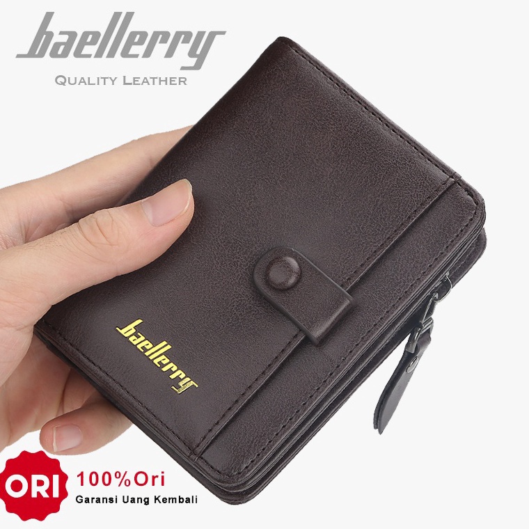 BAELLERRY D9153 Dompet Pria Wanita Bahan Kulit PU Leather Premium BAEOS
