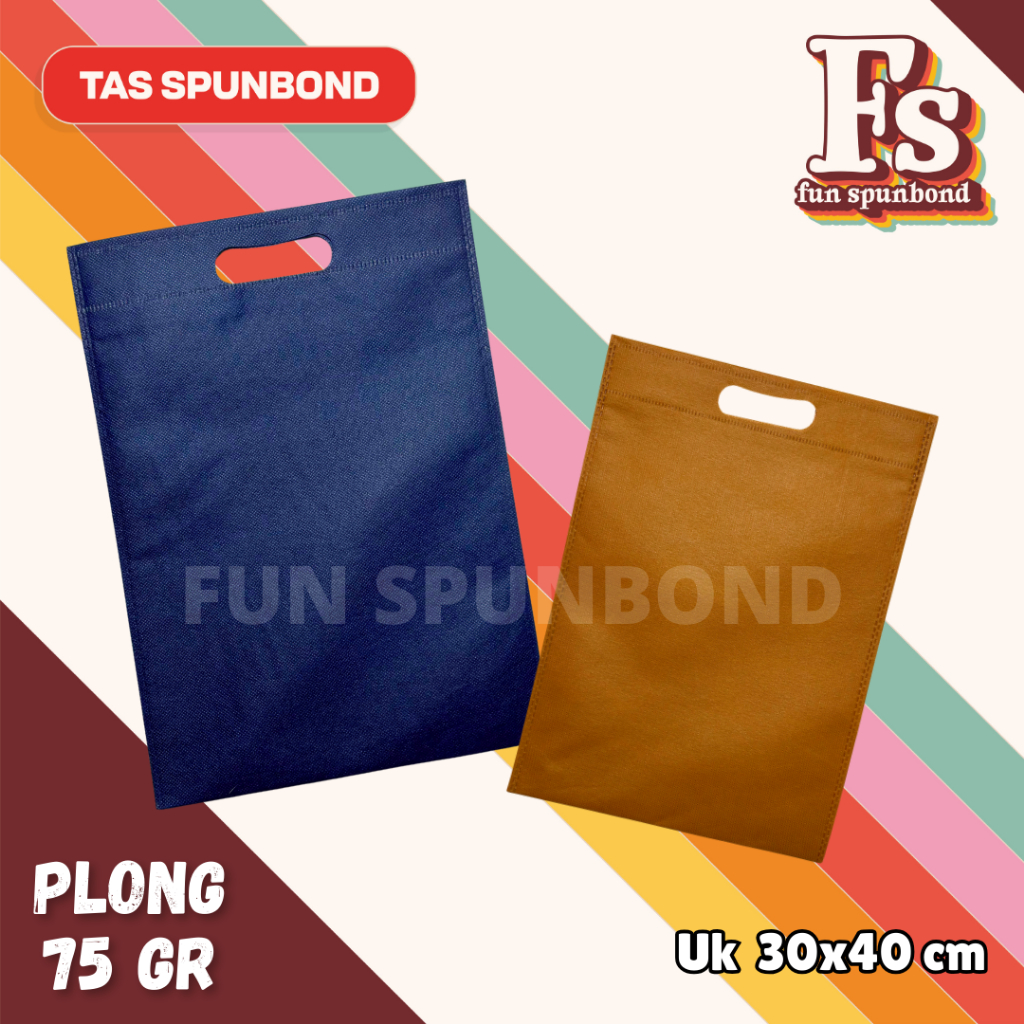 

TAS SPUNBOND PLONG (OVAL) 25X35 CM 75GR POLOS UNTUK TAS SOUVENIR, SYUKURAN, MENGENANG, PROMOSI, BANSOS,DLL