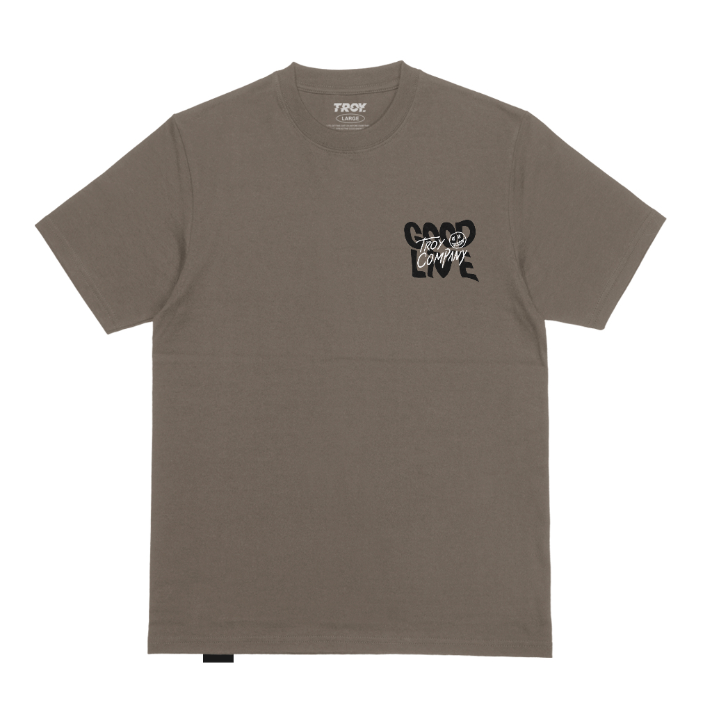 Troy Company T-shirt Maple Brown Good Live - Kaos Lengan Pendek Kaos Coklat Maple MTD 2718