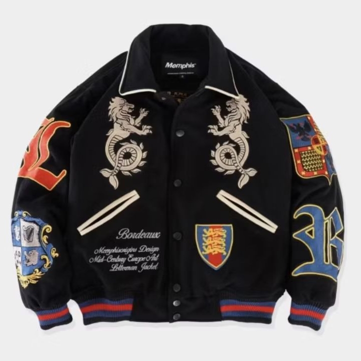 Memphisorigins - Jacket Varsity Bordeaux Unisex Terbaru - jacket varsity memphis (Limited Edition)