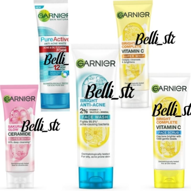 ✓Murah Garnier facial wash whip/pure active/scrube/anti acne 100 ml / sabun cuci muka garnier 100 ml