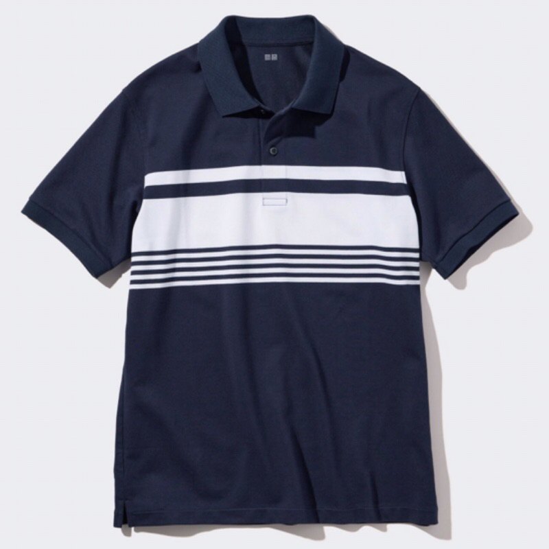 UNIQLO Men Polo Shirt Kaos Pria Dry Pique Lengan Pendek