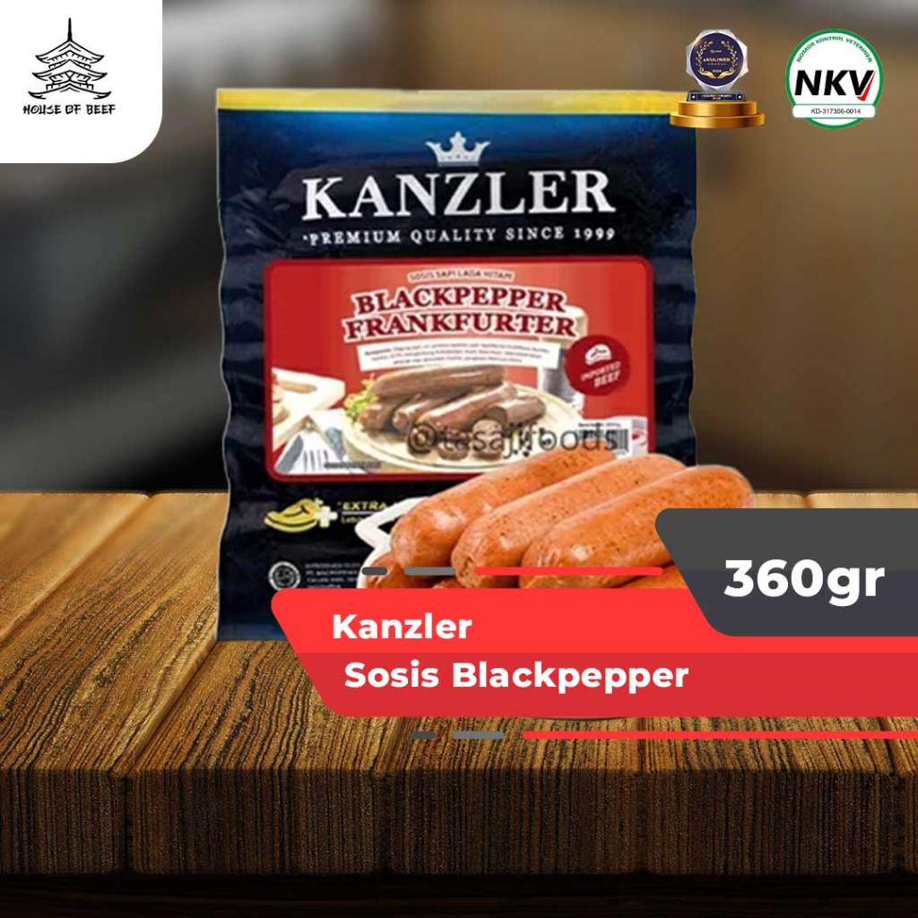 Kanzler Sosis Blackpepper 360gr Frozen Food