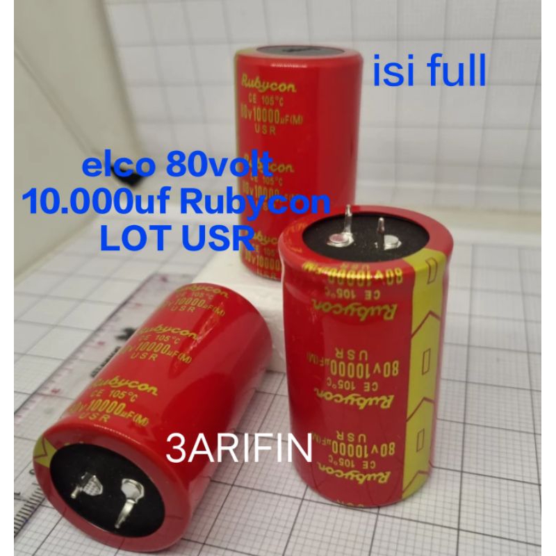 Elco 80volt 10.000uf Rubycon USR isi full