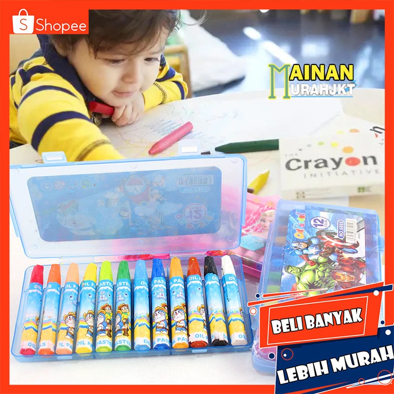 

ATK ALAT GAMBAR CRAYON OIL PASTEL NO.6888 CRAYYON GAMBAR 12 WARNA BERVARISI