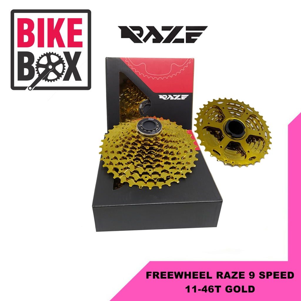 SPROCKET / FREEWHEEL RAZE 9SP 11-46T GOLD