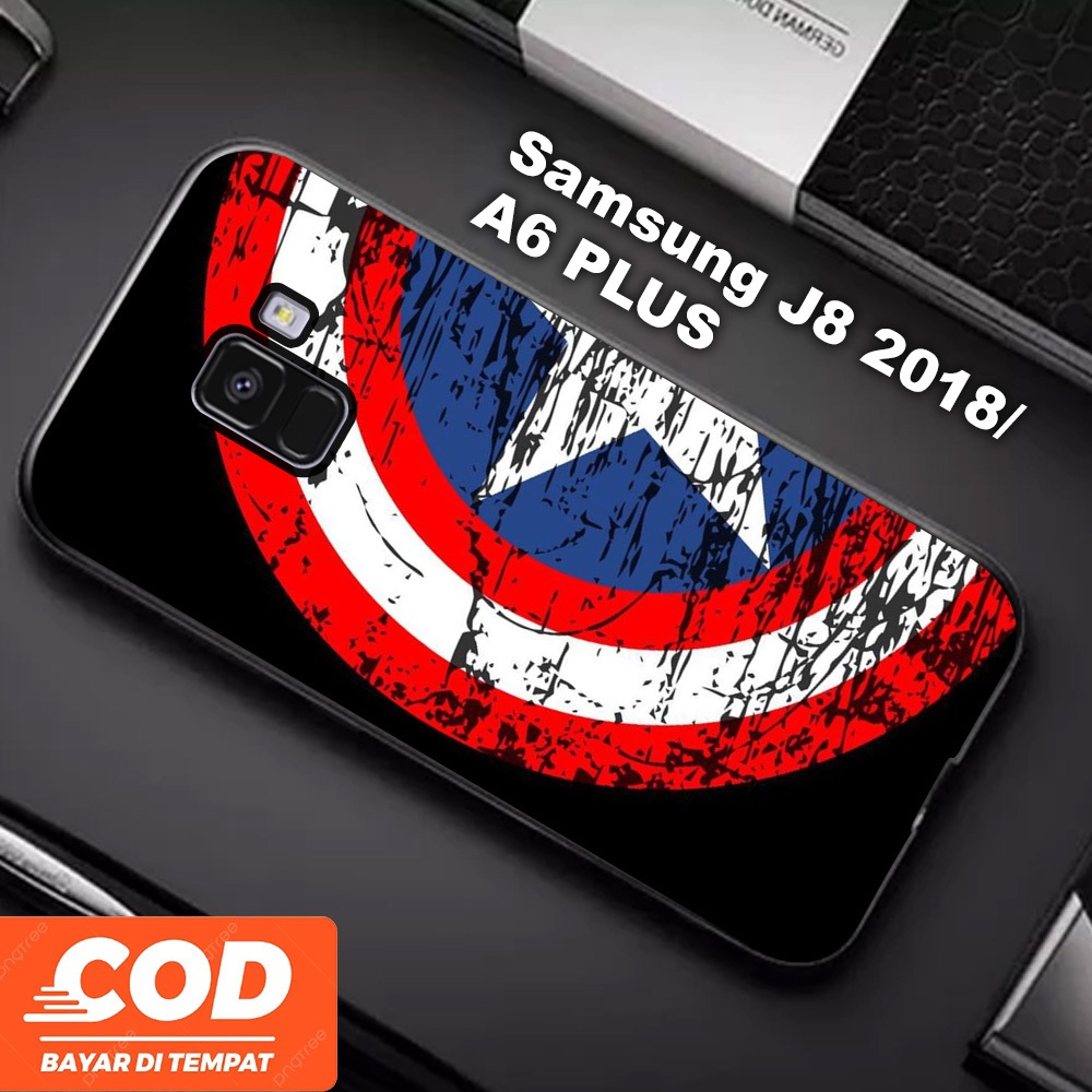 [A09] Captain America Custom Aesthetic Casing Samsung A6 2018 Samsung A8 Plus Samsung J8 2018 Case S