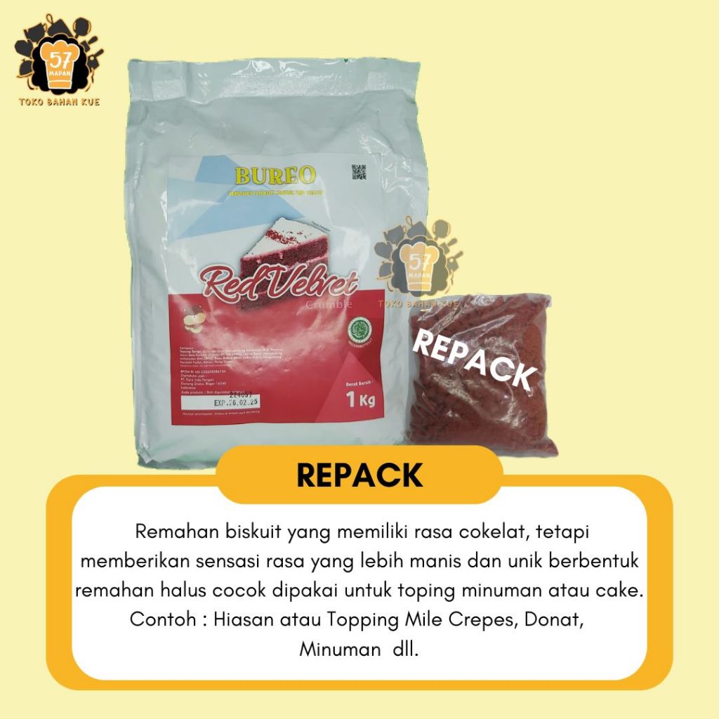 

BUREO RED VELVET CRUMB REPACK 100GR