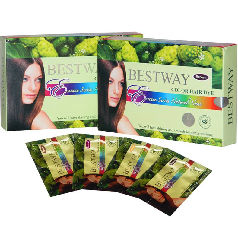 Terbaik WAY KOTAK NONI MAGIC COLOR HAIR DYE SHAMPOO PEWARNA RAMBUT CAT BSY BROWN BURGUNDY COFFEE