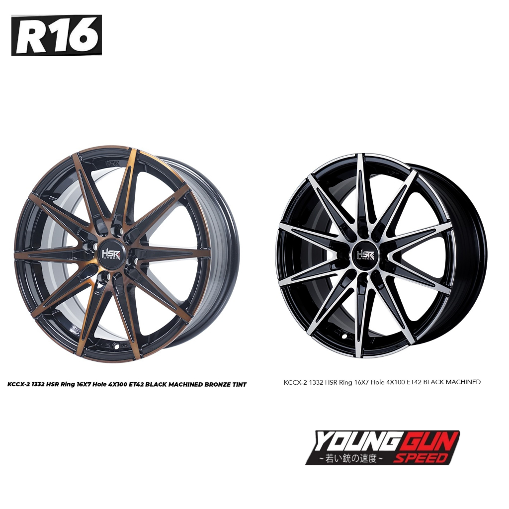 Velg Mobil R16 Honda Jazz Brio Freed City Pelek HSR Kccx-2 Racing