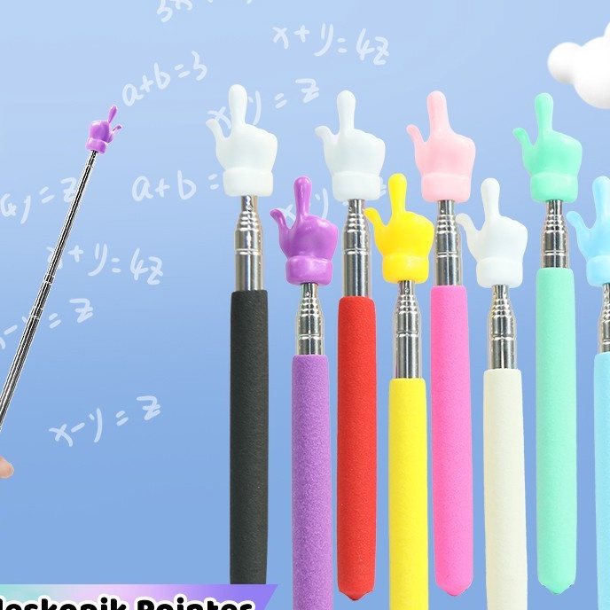 

HJ6 Tongkat penunjuk whiteboard untuk guru mengajar 55cm Tongkat penunjuk papan tulis praktis 55cm ATK Extendable pointer teleskopik untuk mengajar kantor sekolah pelajar anak Telescopik finger reading stick