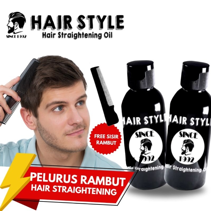 Pelurus Rambut Pria Wanita Alami Straight Hair