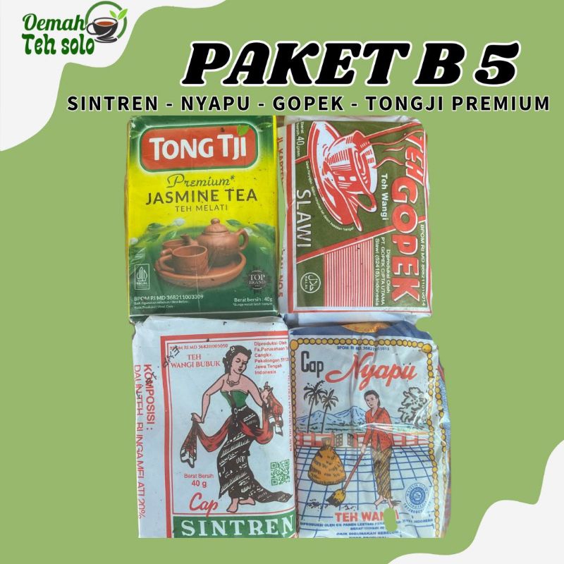 

Racikan Teh Khas Solo Kombinasi 4 Jenis (160g 4Biji)