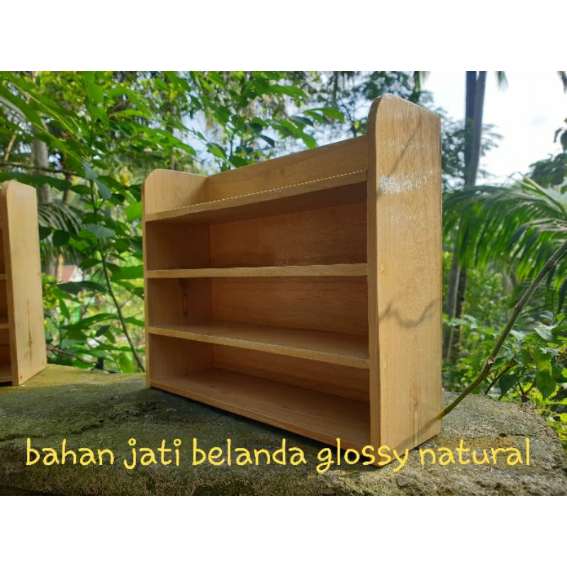 rak sepatu boneka labubu doll K.POP miniatur mainan boneka kayu  jati belanda