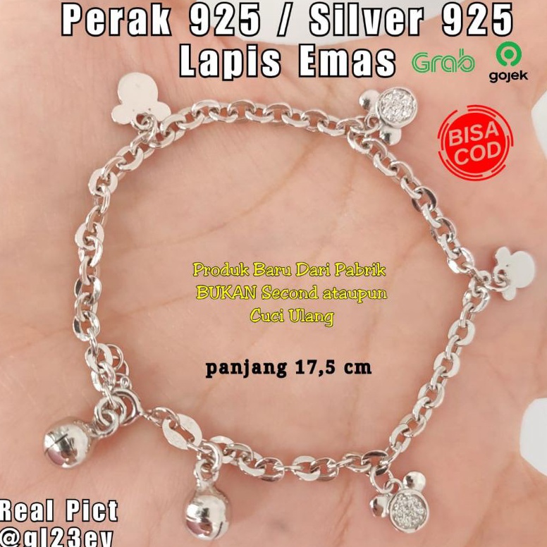 KODE A22W Gelang Kaki Anak Perak 925 Gelang Kaki Bayi Perak 925 Gelang Kaki Anak Asli Perak 925 Lapi