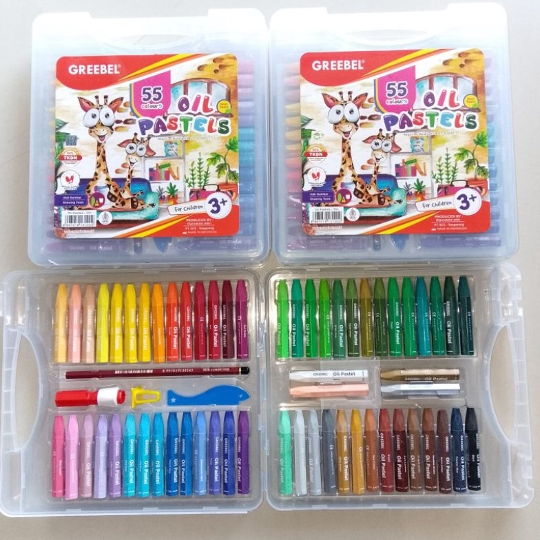 

KODE Q64W Crayon Oil Pastel Greebel 55 Warna Set Original