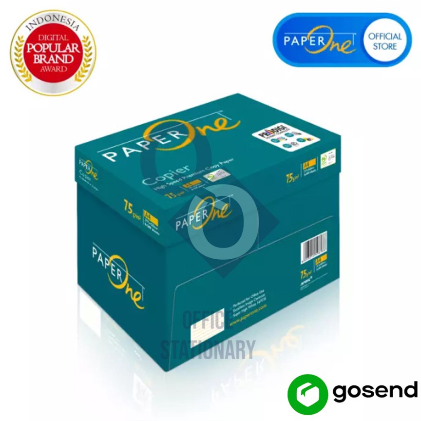 

KODE J96N Kertas HVS A4 75 Gram 75grm IK PaperOne Epaper Sidu Sinar Dunia PPlite Ekon Zap Copy Paper 1 Karton Dus Khusus Gosend Copy Paper Paper One 5 Rim Murah
