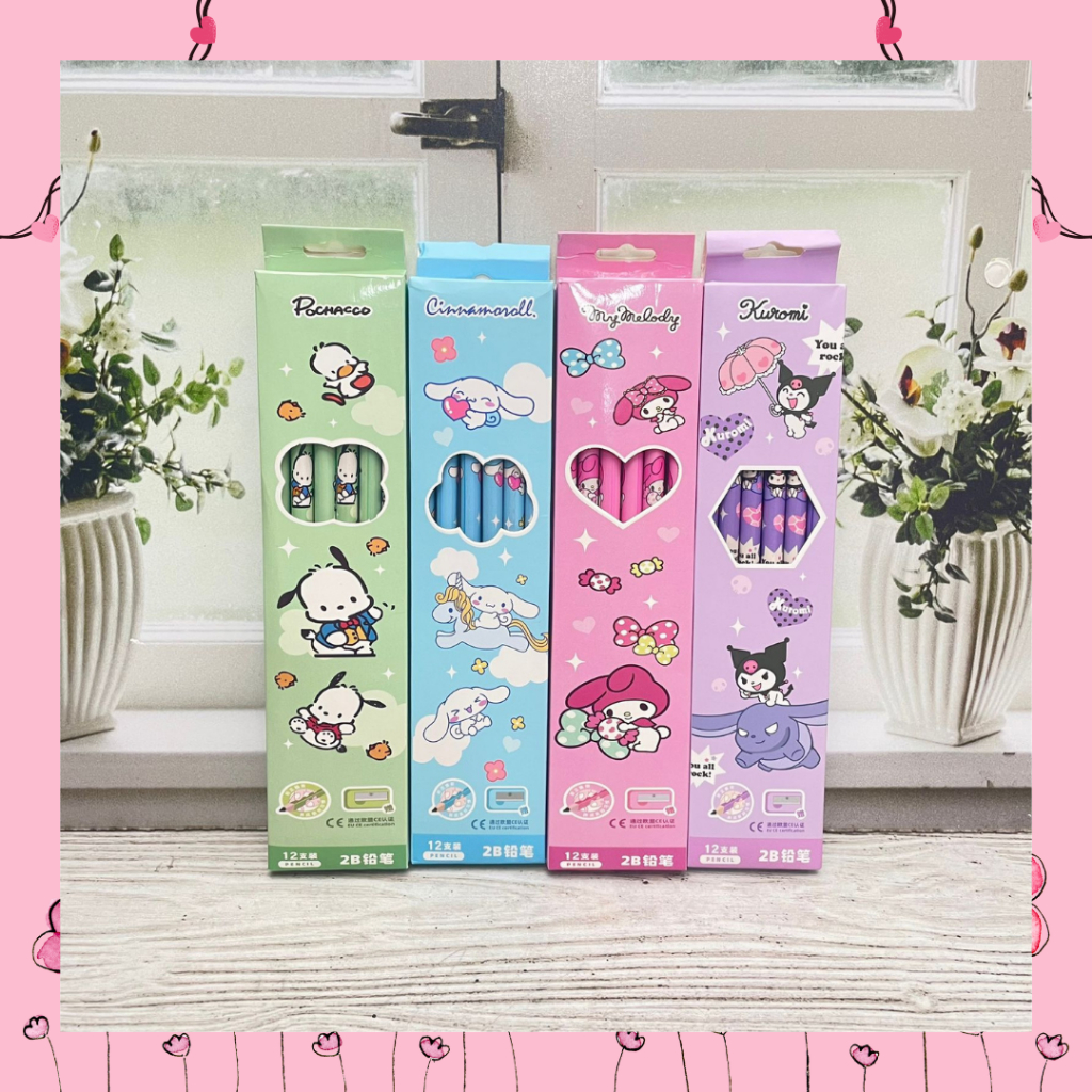 

PENSIL 2B SANRIO 1 LUSIN KARTUN LUCU PENSIL ALAT TULIS SELUSIN 12 PCS
