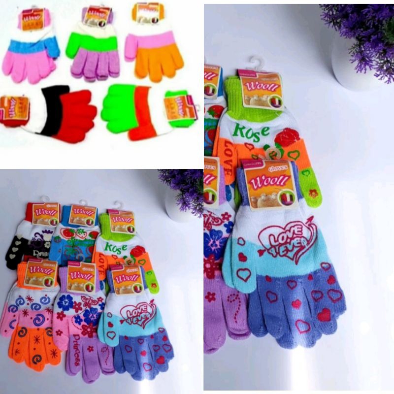 GROSIR 1 Lusin Sarung Tangan Woll Dewasa