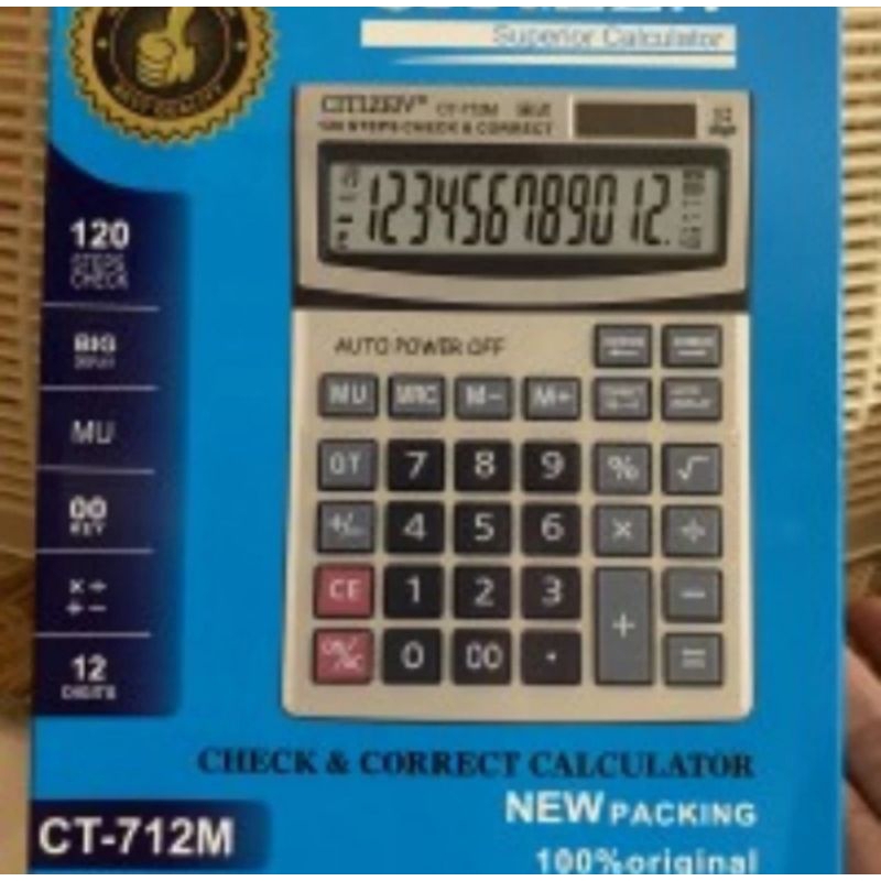 

CITIZEN CT 712 Check & Correct ~ Kalkulator /Calculator CT-712