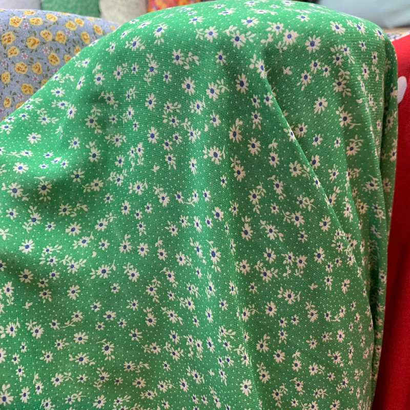 kain sifon motif - kain ceruty motif - kain chiffon korea - kain ceruti motif bunga kecil