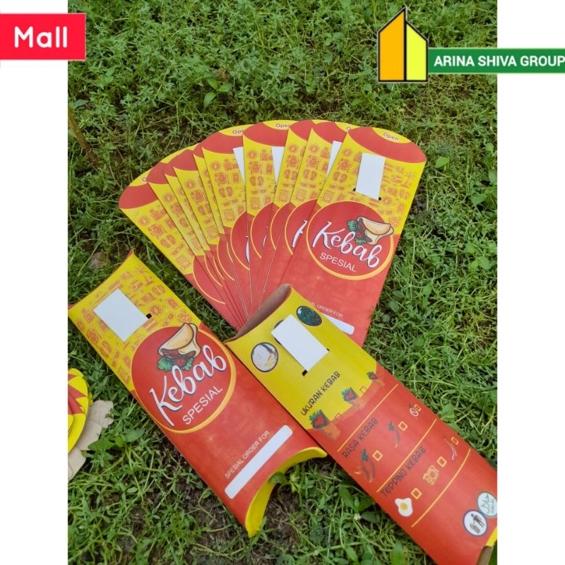 

100 LEMBAR KERTAS KEBAB TARIKAN UKURAN 24 × 9,2 CM HIGH QUALITY PAPER CRAFT TEBAL PRODUK TERBARU | KOTAK KEBAB KEKINIAN | DUS KEBAB VIRAL TIKTOK | KEMASAN KEBAB KEKINIAN | BOX KEBAB VIRAL | ARINA SHIVA GROUP 6119
