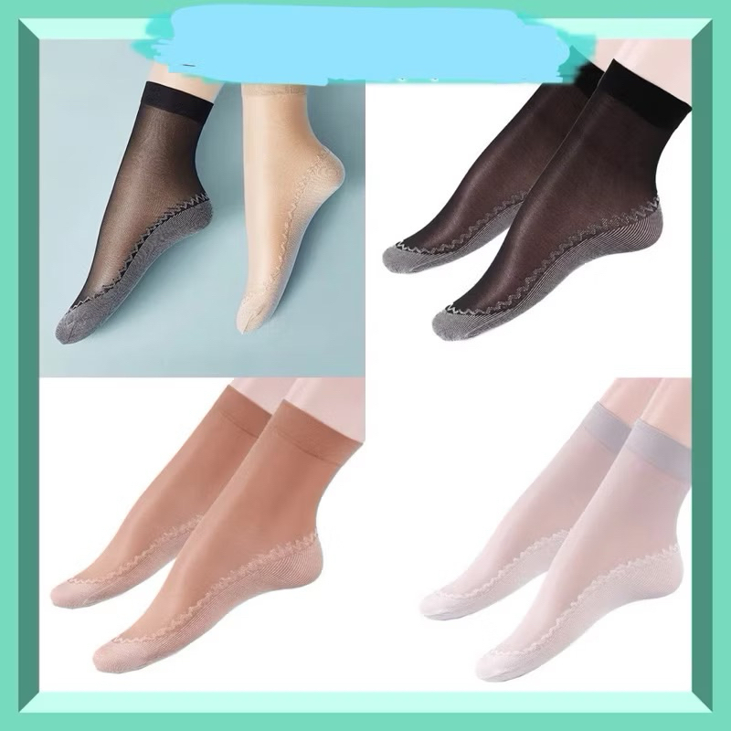 KAOS KAKI PENDEK WANITA KAOS KAKI TRANSPARAN STOCKING KAOS WARNA KULIT