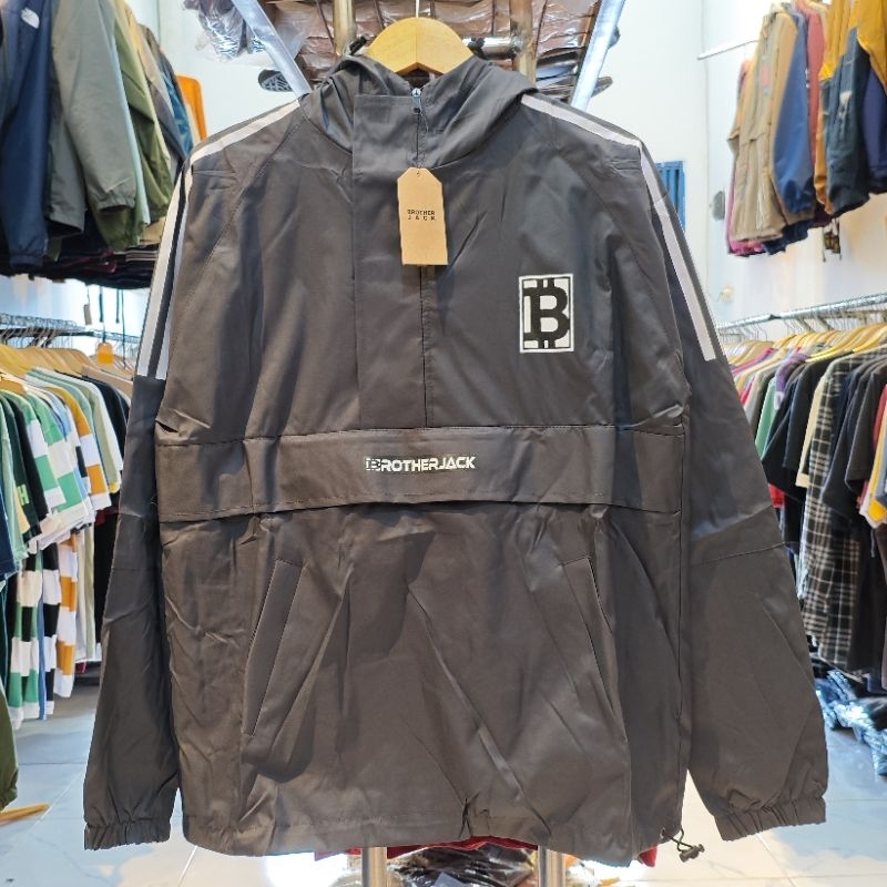 Jaket Parasut Outdoor Kantong Doraemon Pria