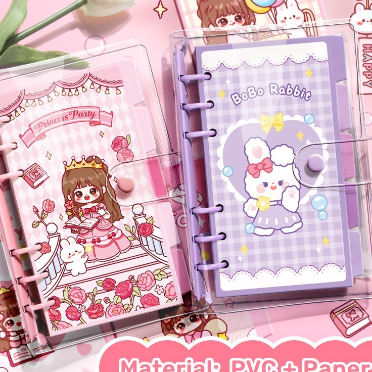 

Bonus Bubble Binder note lucu aesthetic Notebook journal kartunBuku catatan harian isi ulang looseleaf anak Agenda diary notepad karakter Buku tulis sekolah kantor pelajar Scrapbook Daily planner