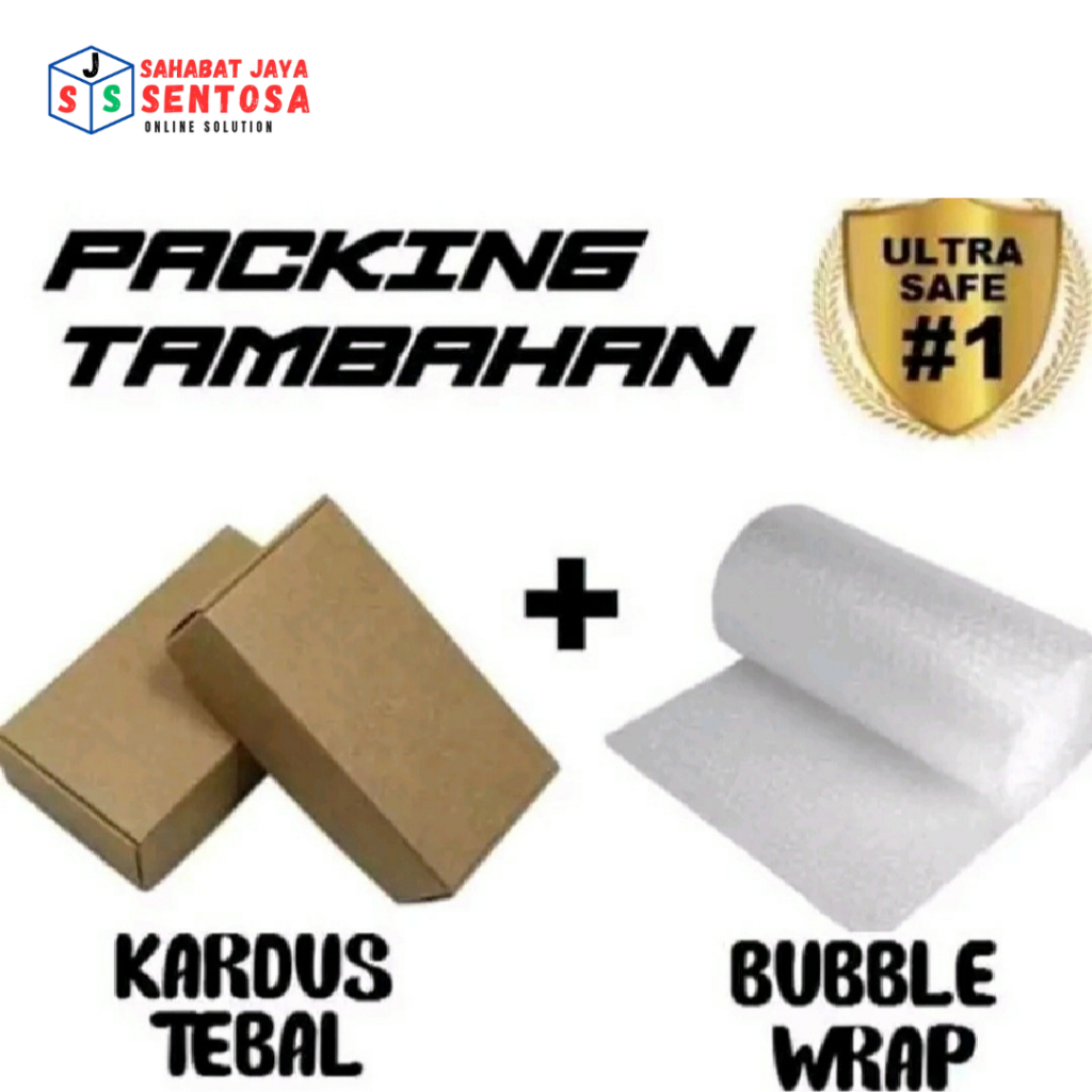 

Packing Tambahan Buble Wrap Tebal & Kardus Tebal