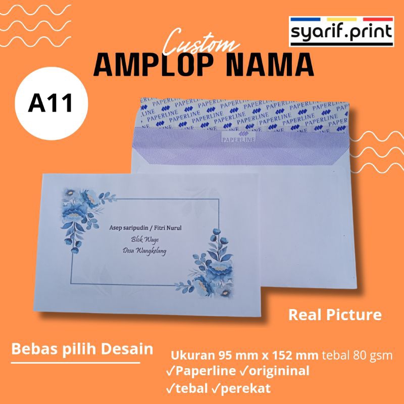 

Amplop Kondangan 50 pcs / amplop nama / amplop motif / Amplop Angpau kertas putih paperline original