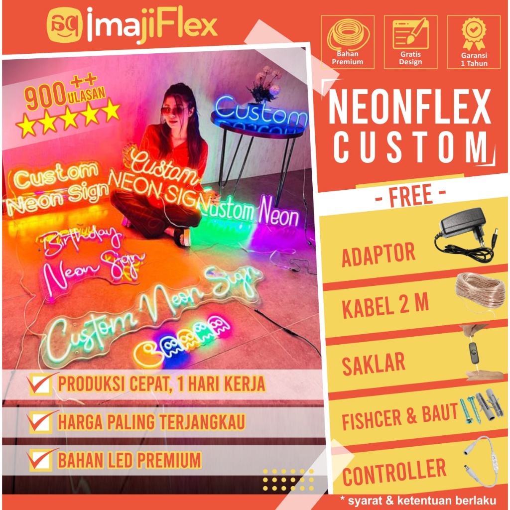 Neon Sign Flex Custom Neon Flex Custom Neonsign huruf Lampu hias Lampu Cafe