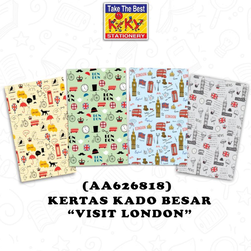 

[Packing Amaan] Samak Kado Glossy Kiky Motif Random Per Pack Isi 50