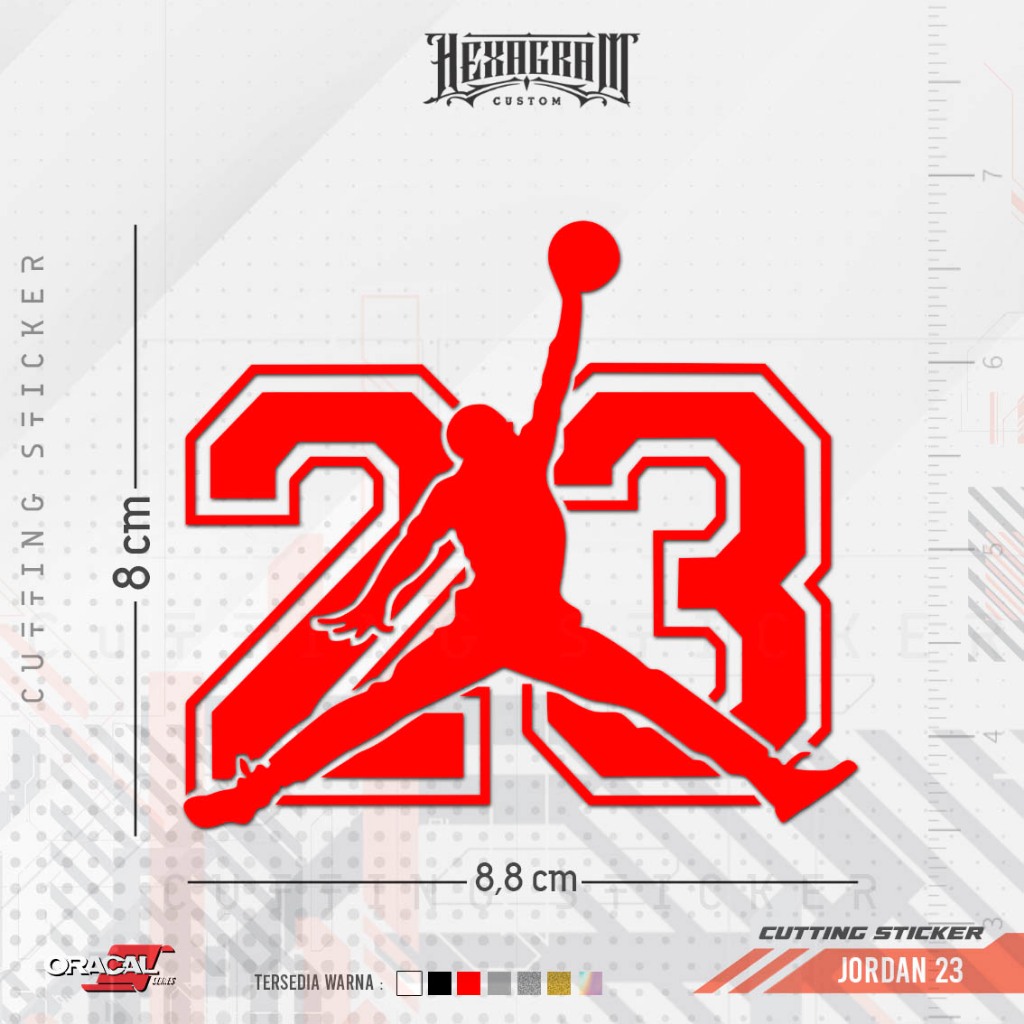 Cutting Sticker Jordan 23 | Stiker Cutting Jordan 23